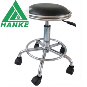 Anti-static leather stool with footrest ring